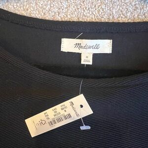 Madewell Twill jacquard boxy-crop tee